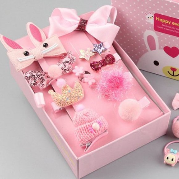 Charlize Kids Hair Accessories Gift Set Pink - Picture 2 of 4